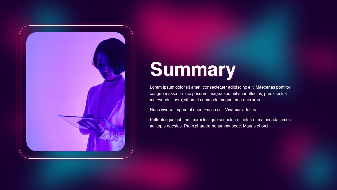 Abstract PPT Theme summary