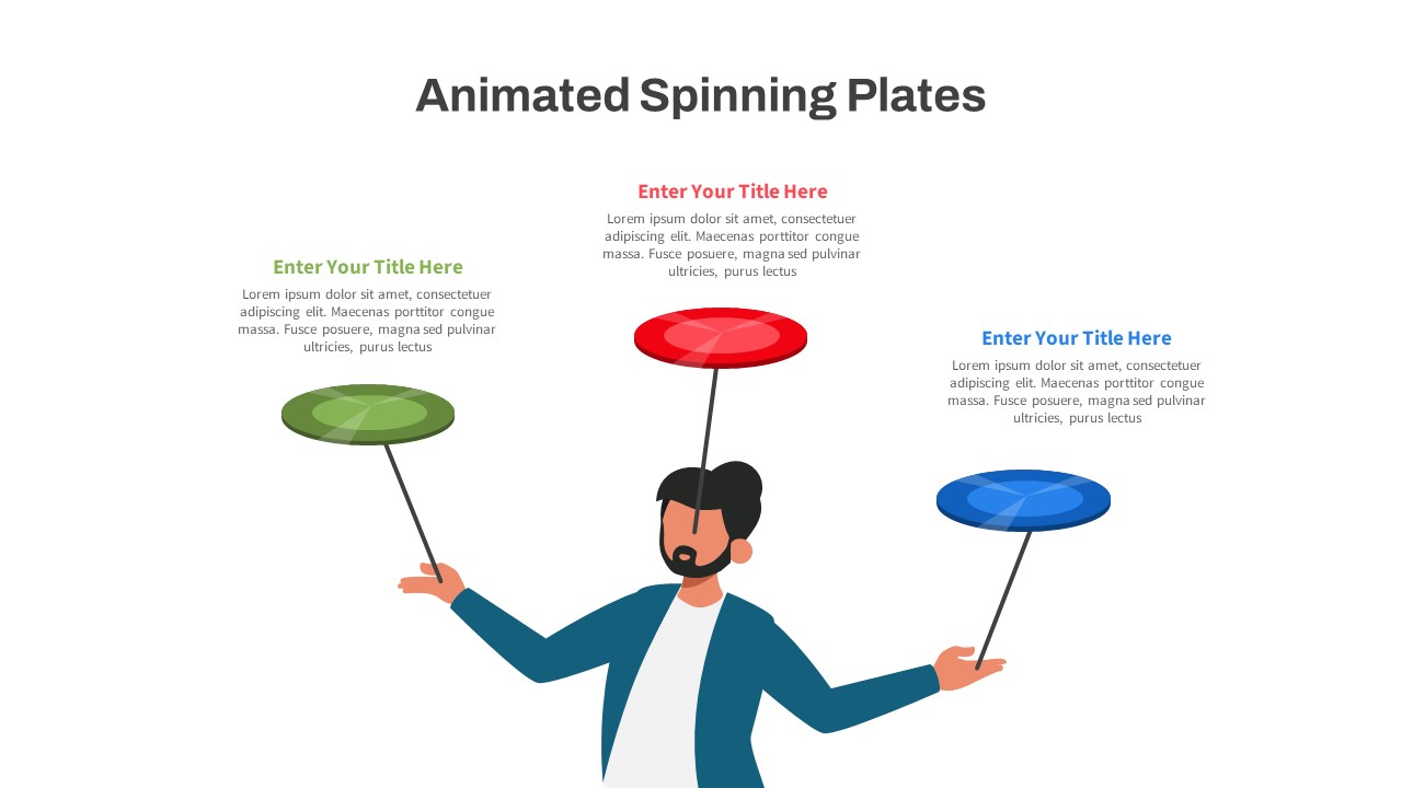 Animated Spinning Plates PowerPoint Template - SlideBazaar