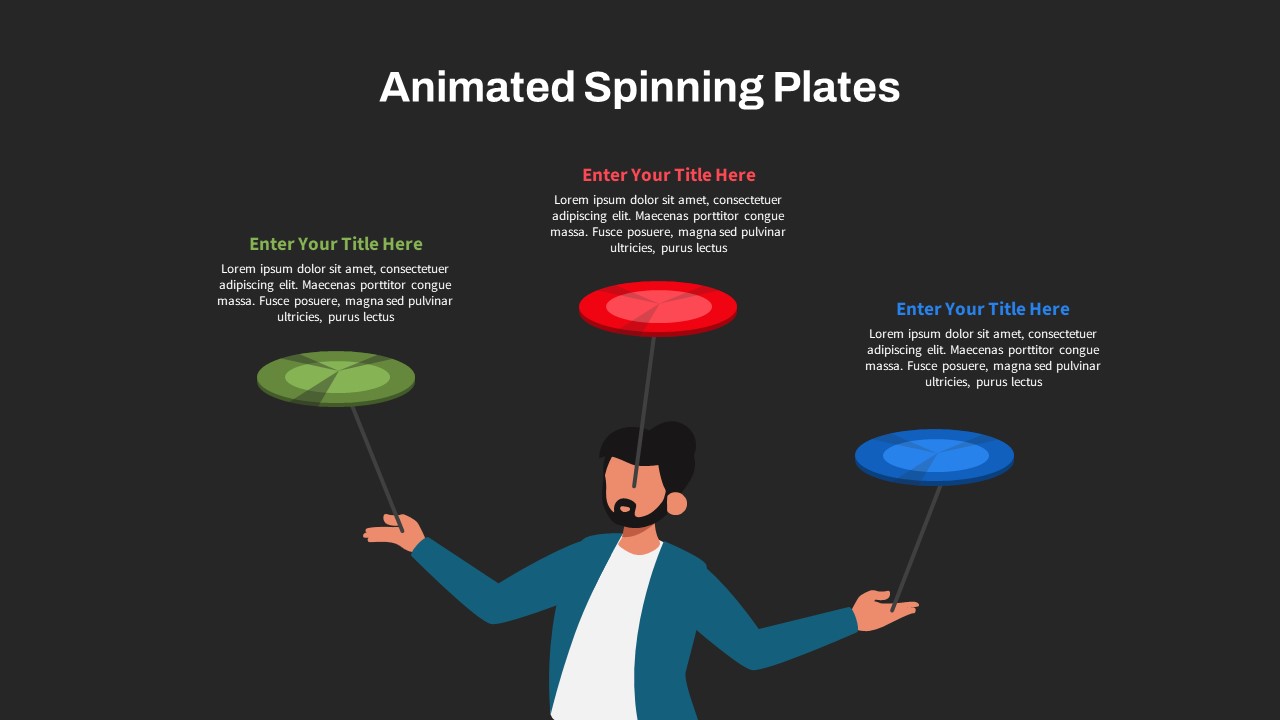 Animated Spinning Plates PowerPoint Template