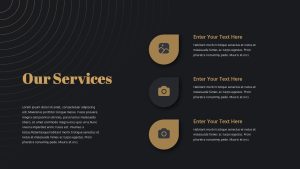 Black and Gold PowerPoint Template Free services