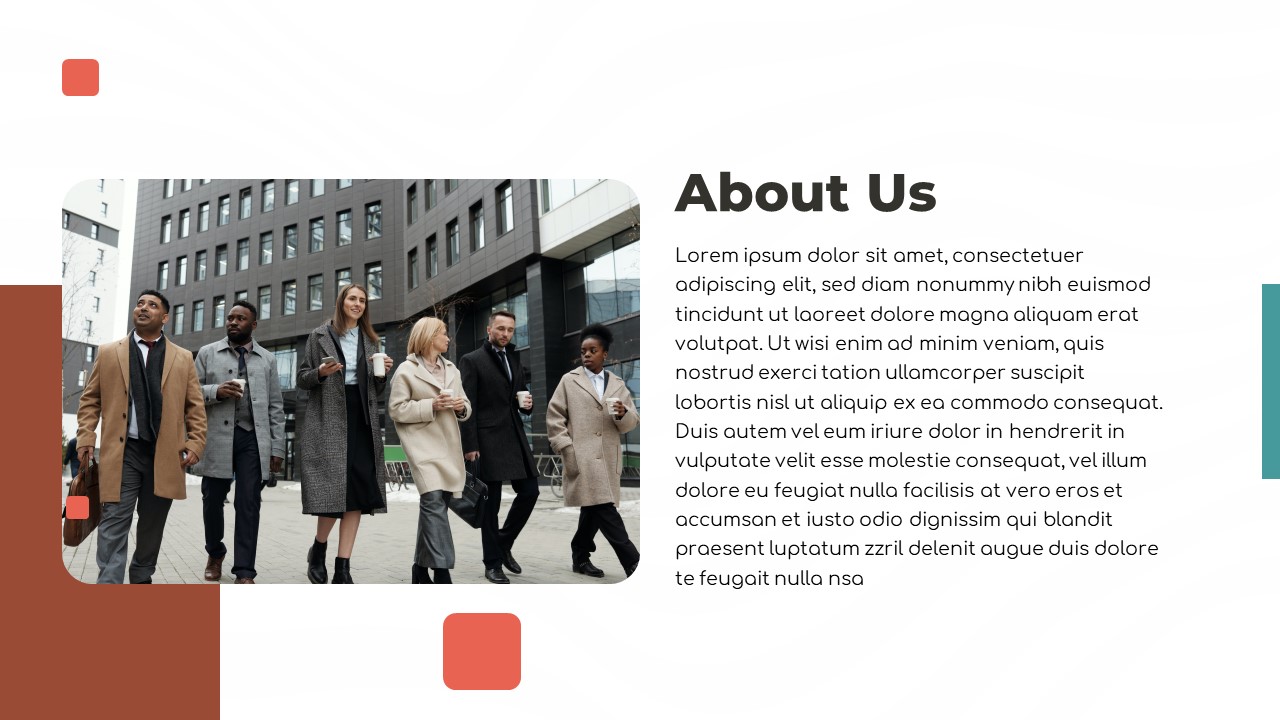 Consulting Pitch Deck PowerPoint Template about us - SlideBazaar