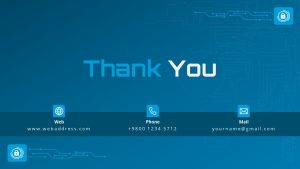 Cyber Security PowerPoint Theme Thankyou Slide