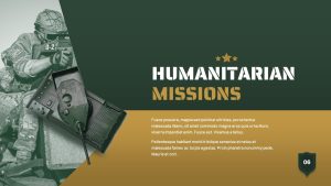 Free Army PowerPoint Template Missions Slide