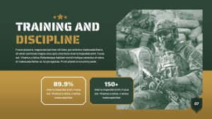 Free Army PowerPoint Template Training And Discipline Slide