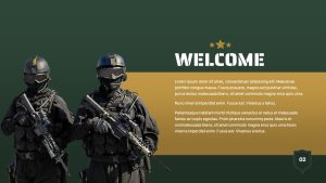 Free Army PowerPoint Template Welcome Slide