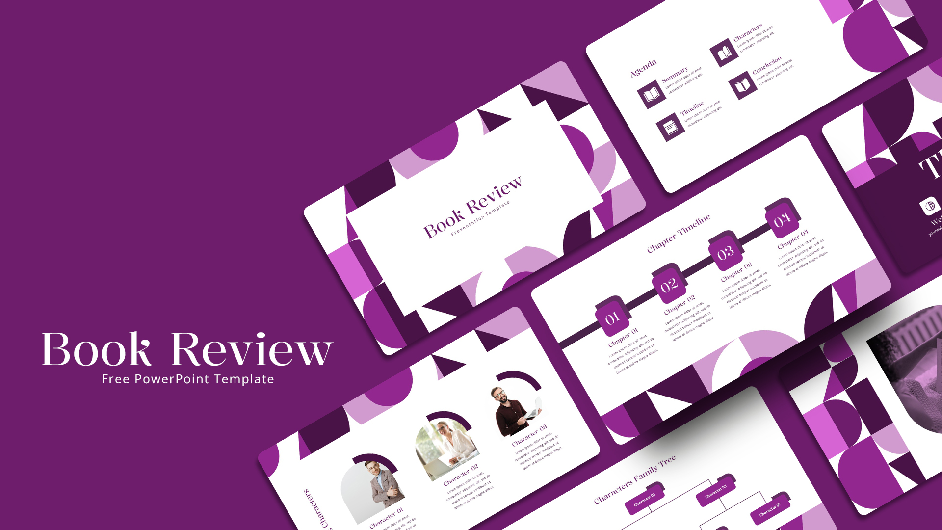 Free Book Review PowerPoint Template Featured Image