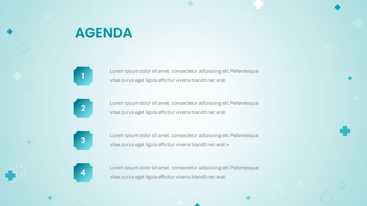 Health Care PowerPoint Theme Agenda Slide