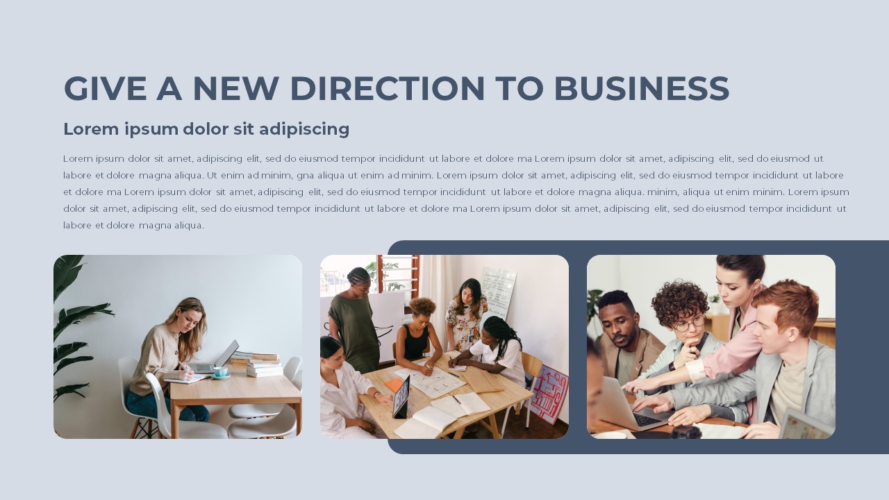 Management Strategy PowerPoint Deck Template new direction