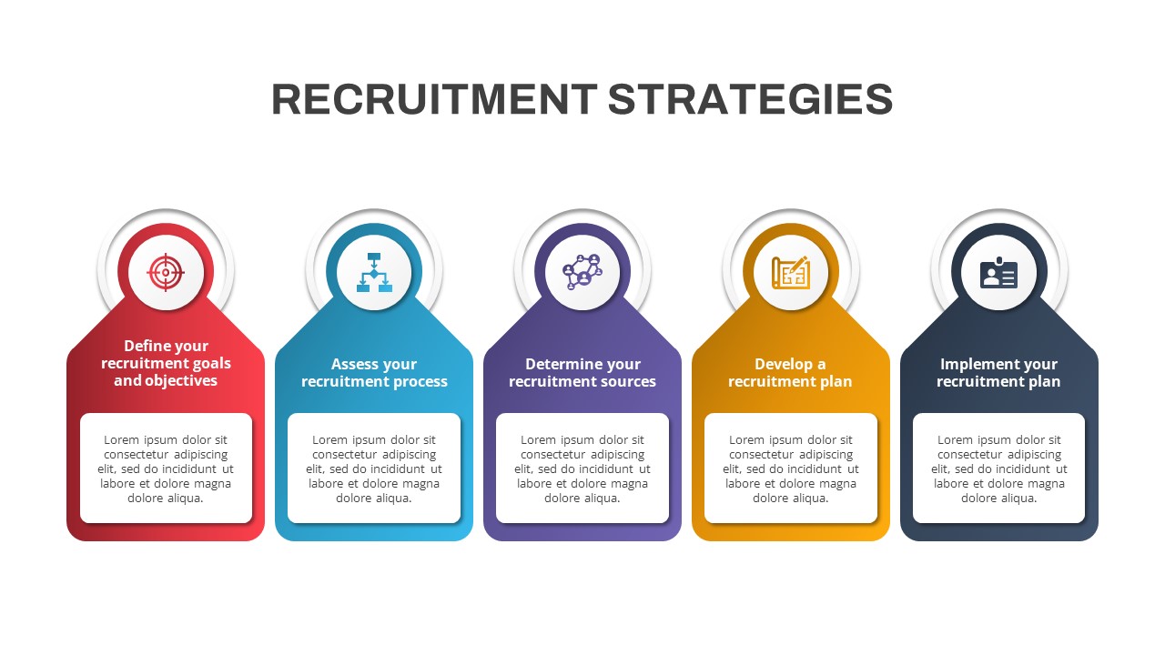 Recruitment Strategy PowerPoint Template Slide