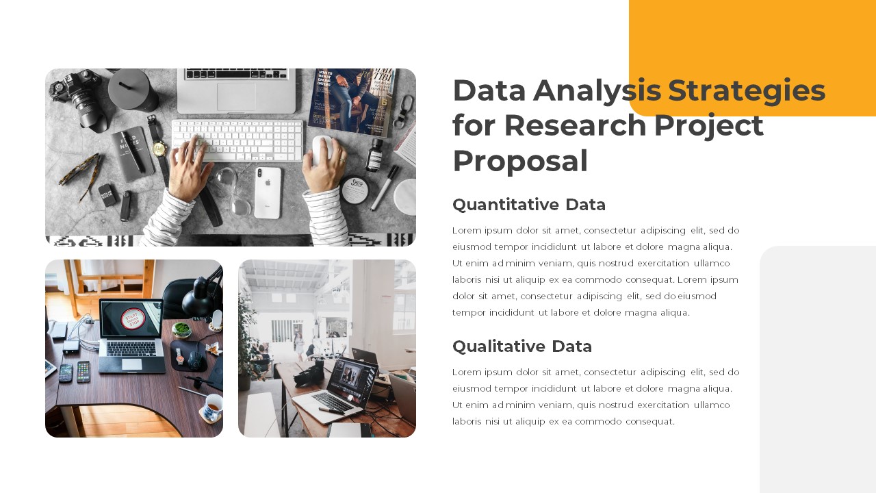 Research Proposal PowerPoint Template Data Analysis Strategies for Research Project Proposal