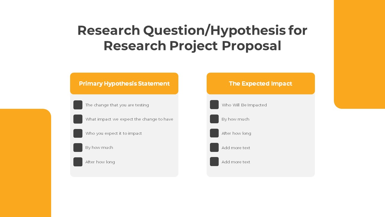 Research Proposal PowerPoint Template Hypothesis for Research Project Proposal