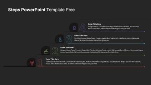 Steps PPT Template Free Black Slide For Presentations