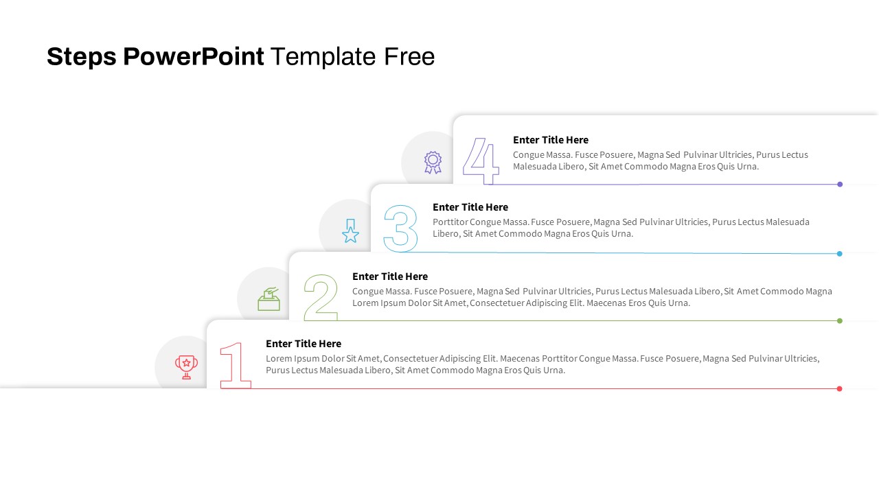 Steps PPT Template Free Slide For Presentations