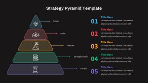 Strategy Pyramid PPT Template With Black Background