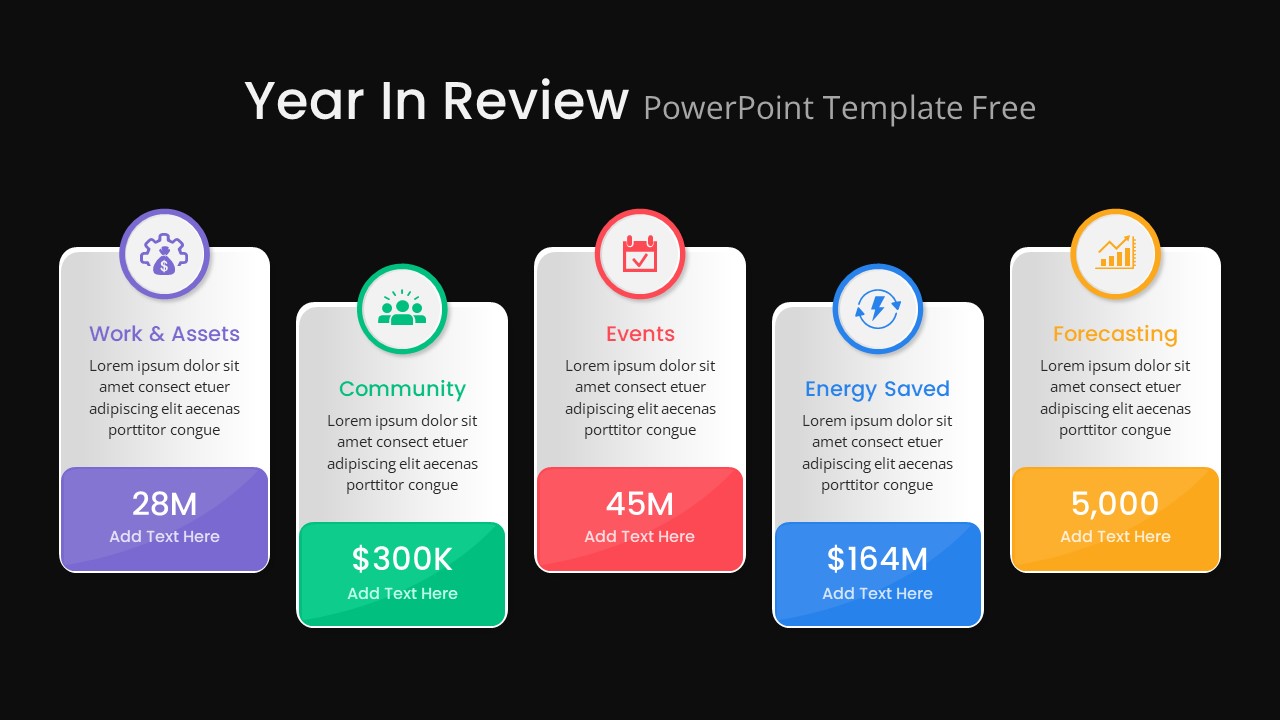 Year In Review PPT Template Free