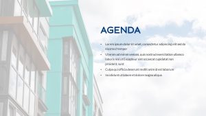 Building PowerPoint Theme agenda