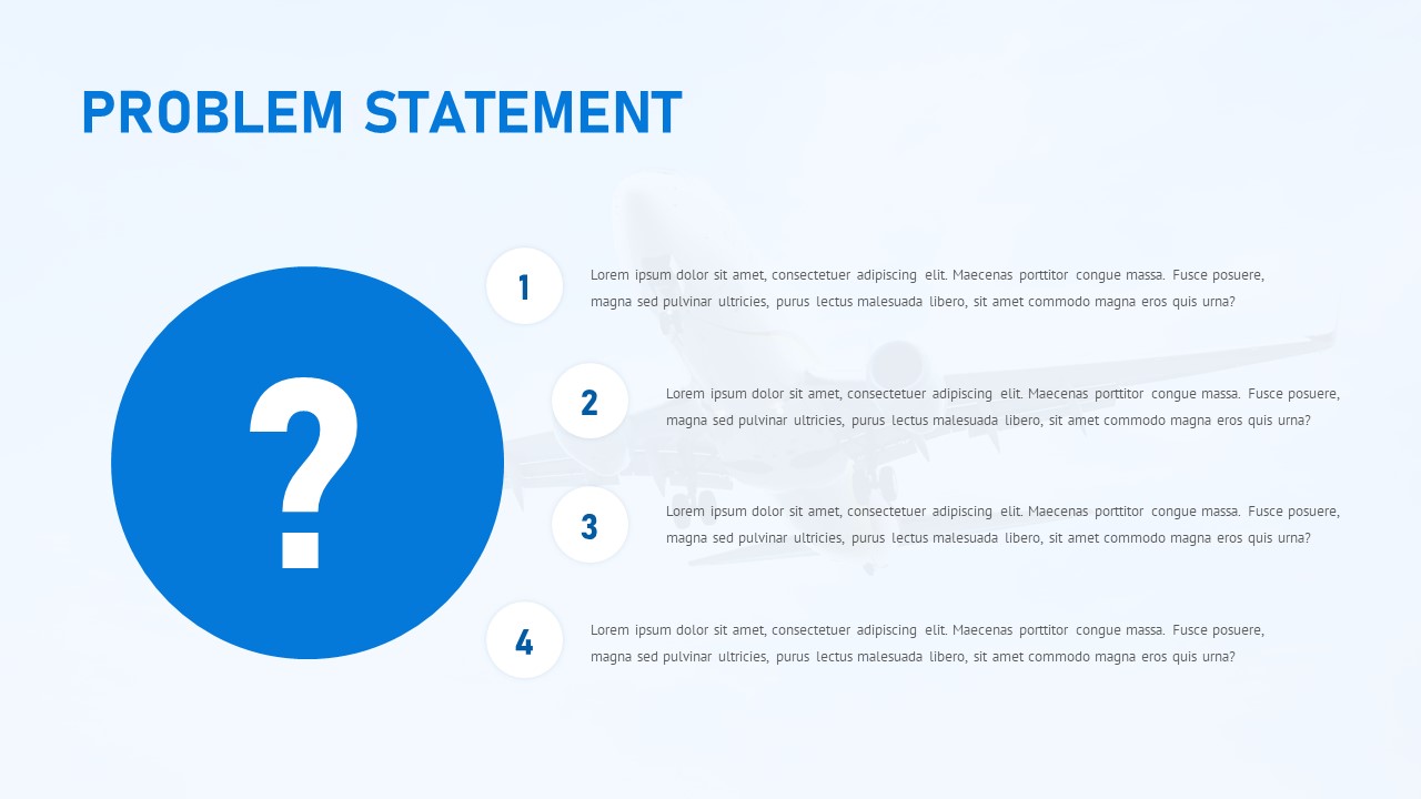 Free Aviation PowerPoint Template Problem Statement Slide