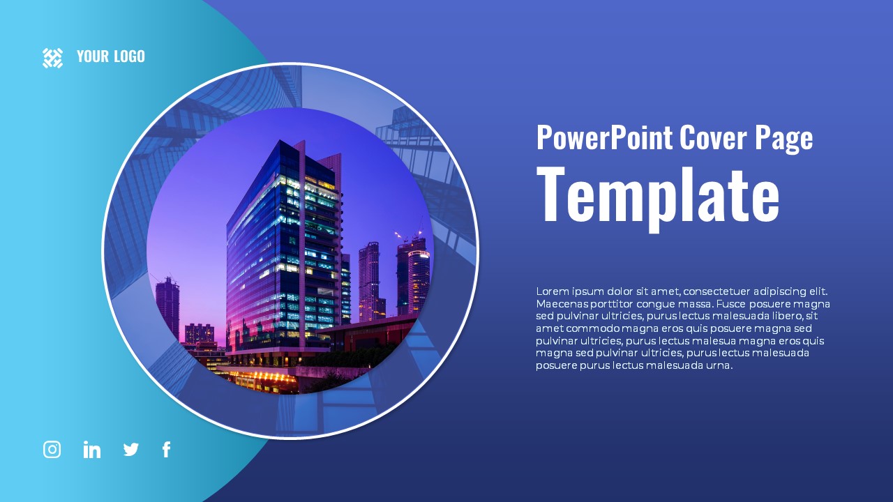 Free Cover Page PowerPoint Template - SlideBazaar