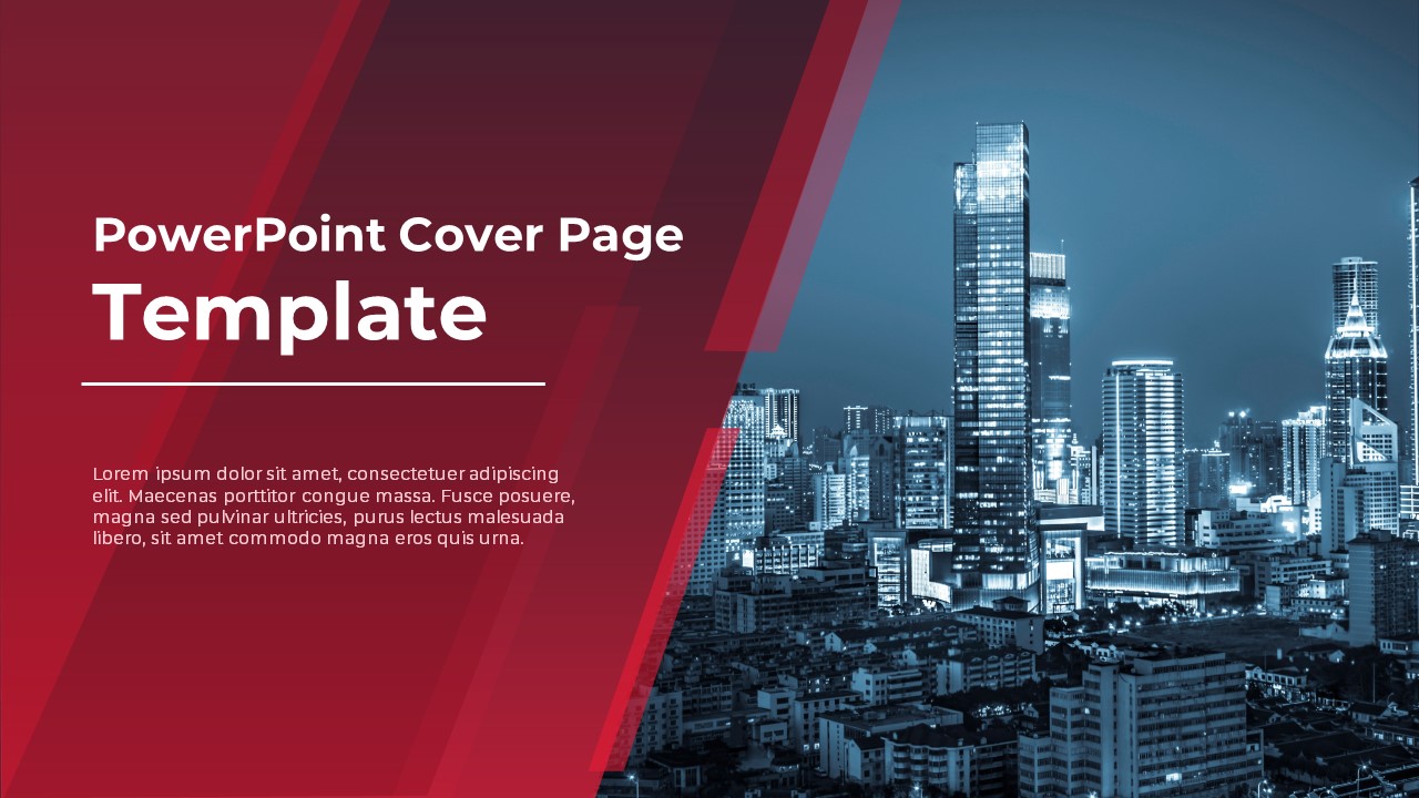 Free Cover Page PowerPoint Template - SlideBazaar