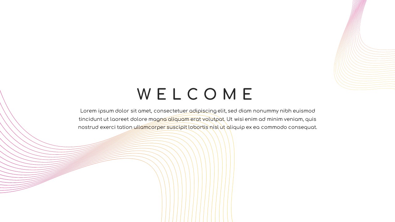 Free Welcome PowerPoint Template white