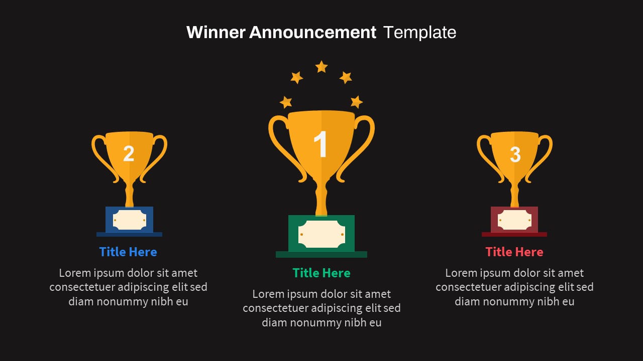 Free Winner Announcement PowerPoint Template