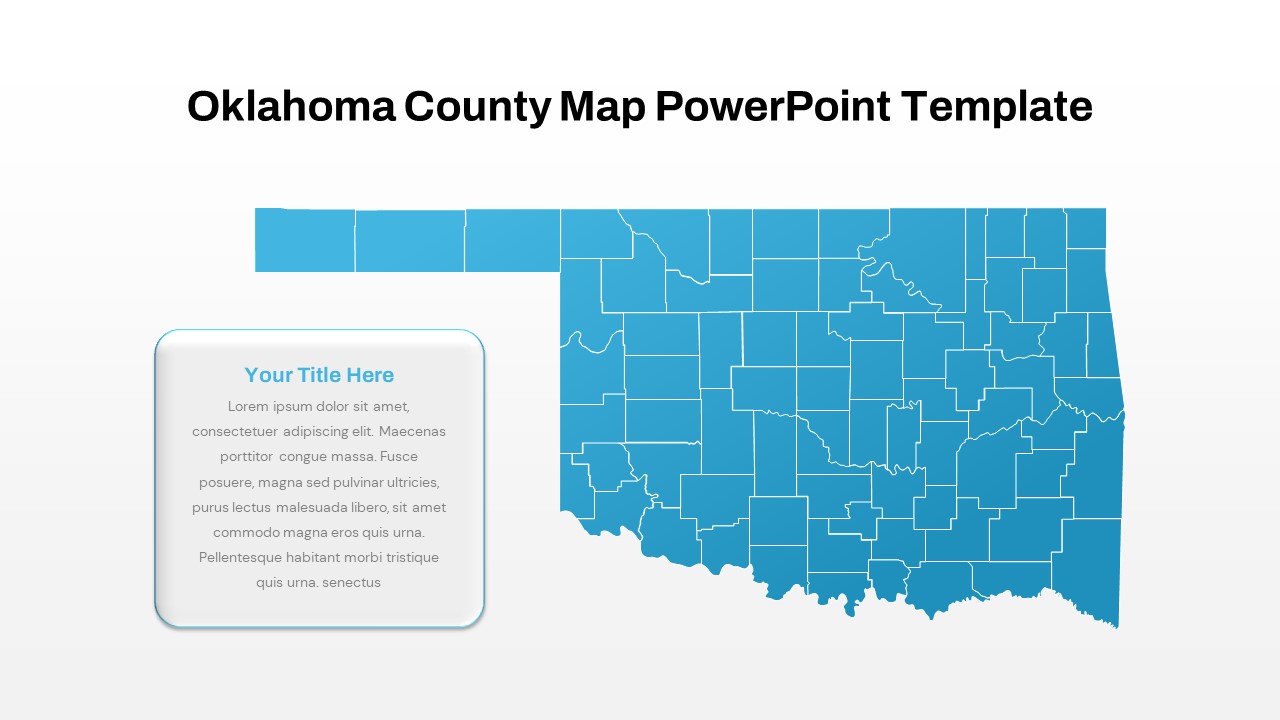 Oklahoma County Map PowerPoint Template