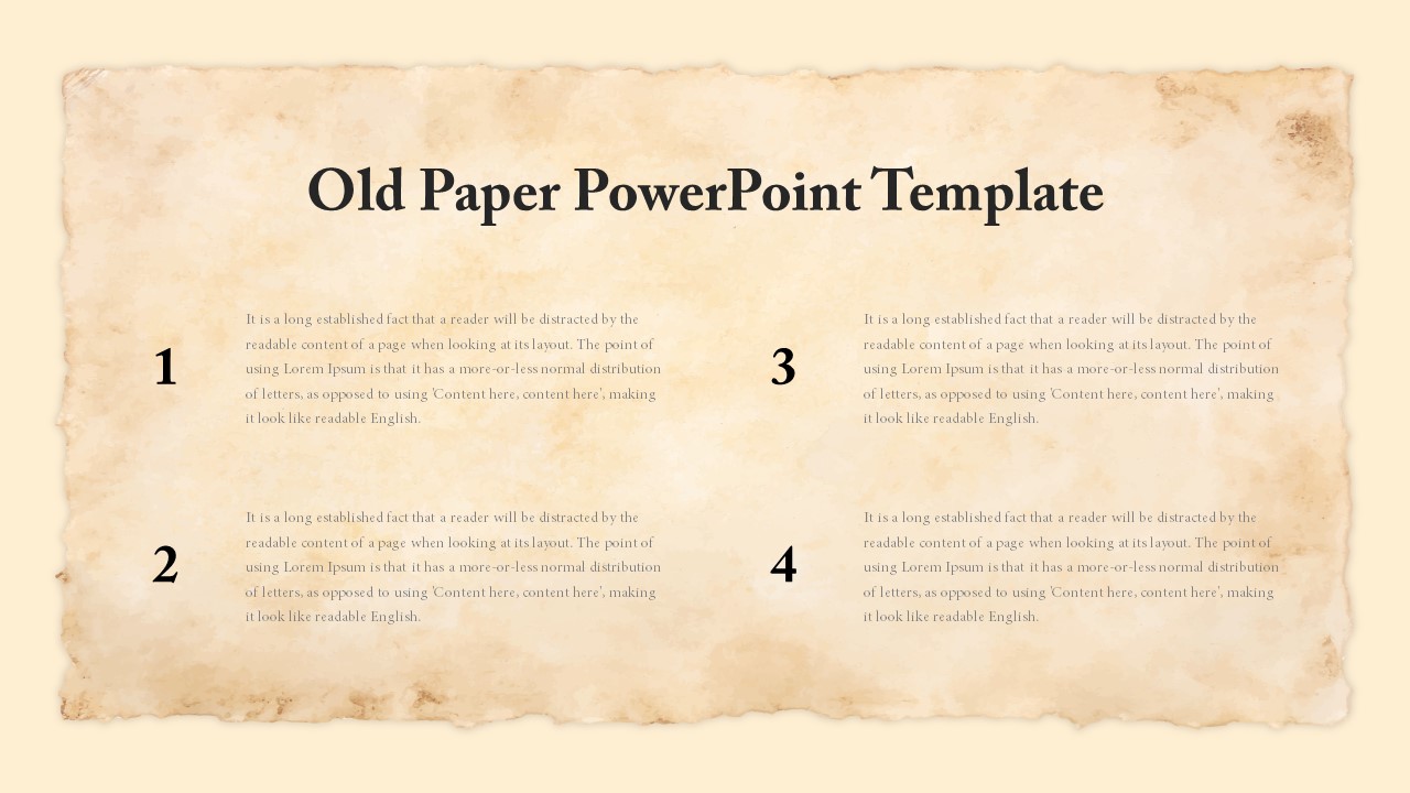 Old Paper PowerPoint Template Free - SlideBazaar