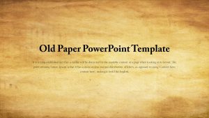 Old Paper PowerPoint Template Free