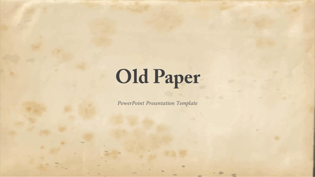 Old Paper PowerPoint Template Free - SlideBazaar