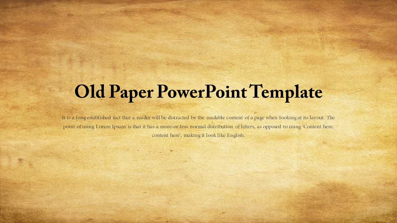 Old Paper PowerPoint Template Free SlideBazaar Old Paper PowerPoint Template Free SlideBazaar