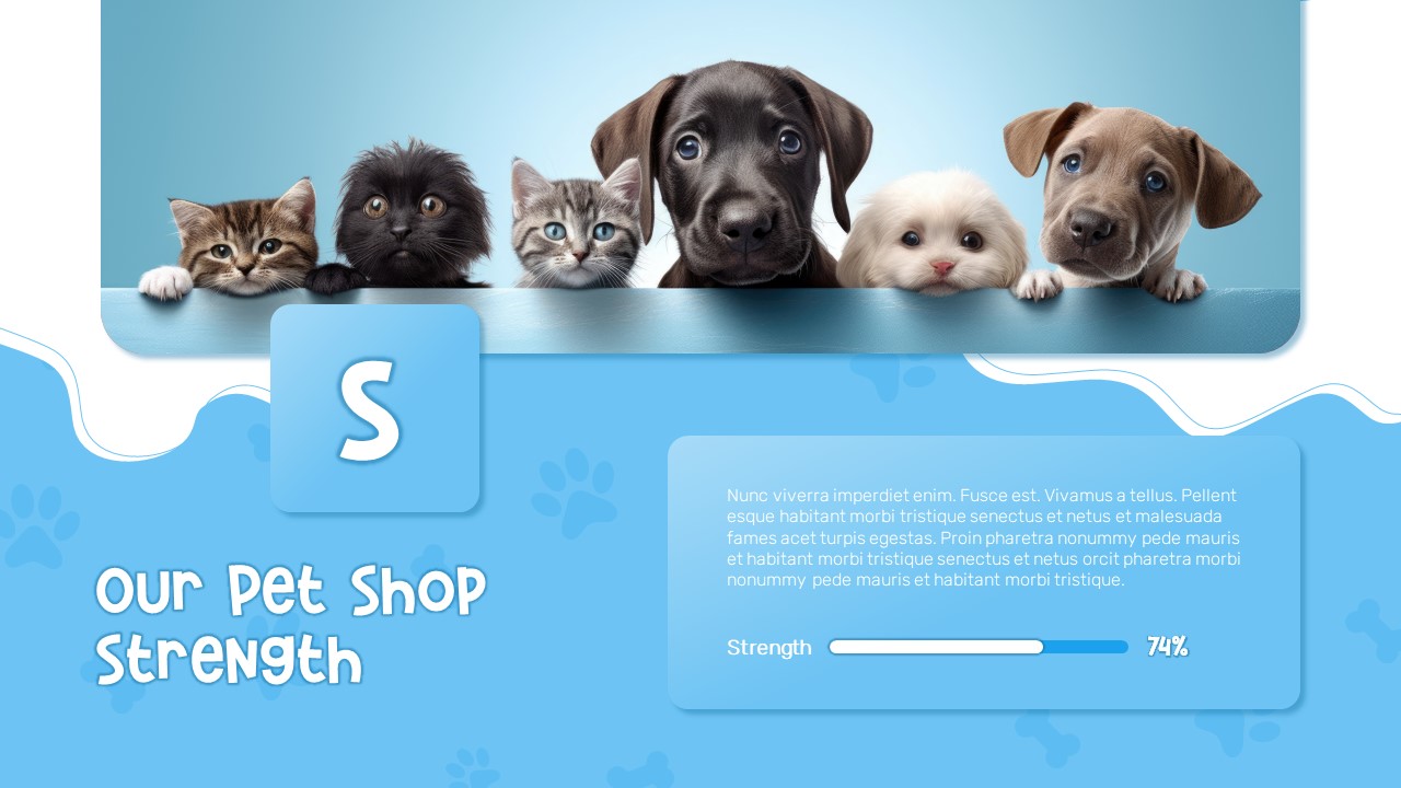 Pet Shop PowerPoint Deck Template Free strength