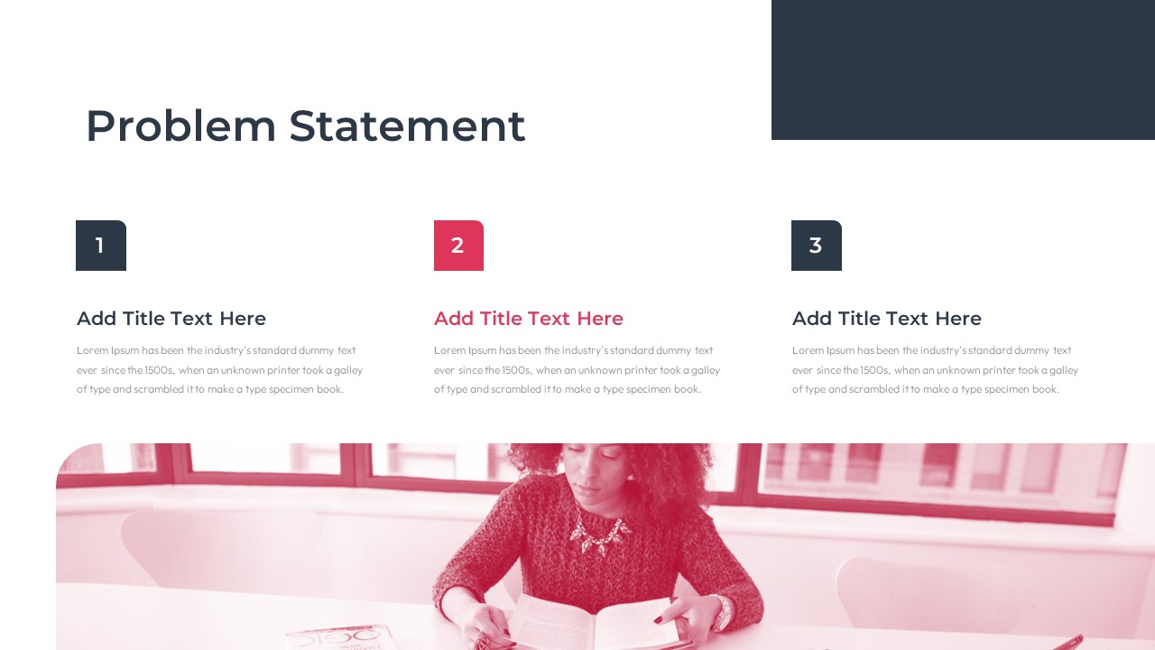 Research Presentation PowerPoint Template Free statement