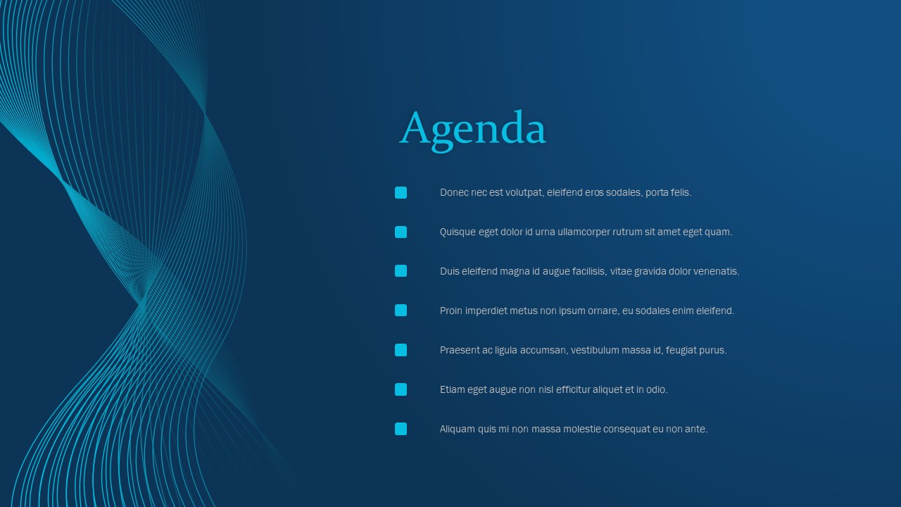 Abstract PPT Theme Agenda Slide