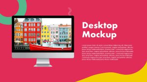 Colorful PowerPoint Deck Template desktop mockup