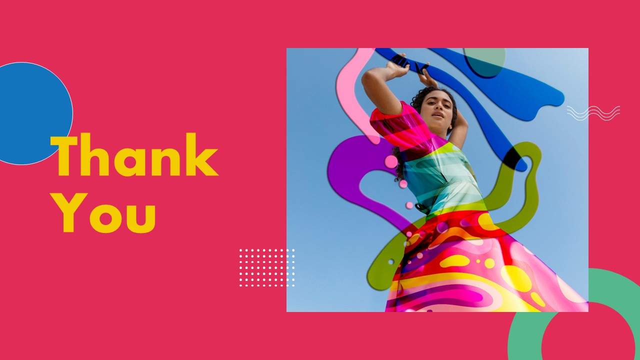 Colorful PowerPoint Deck Template thank you slide