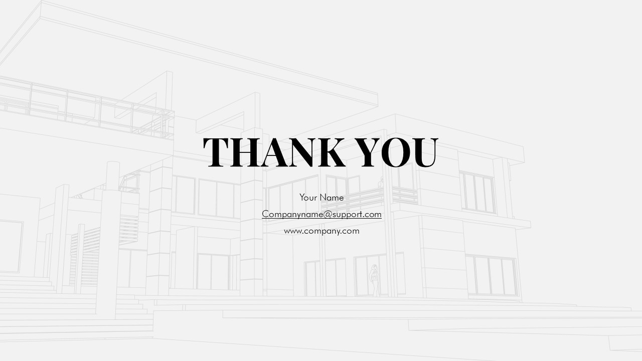 Construction PowerPoint Presentation Theme Thank You Slide