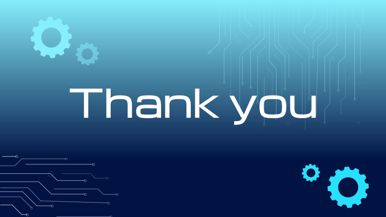 Cyber Security PowerPoint Theme thank you slide