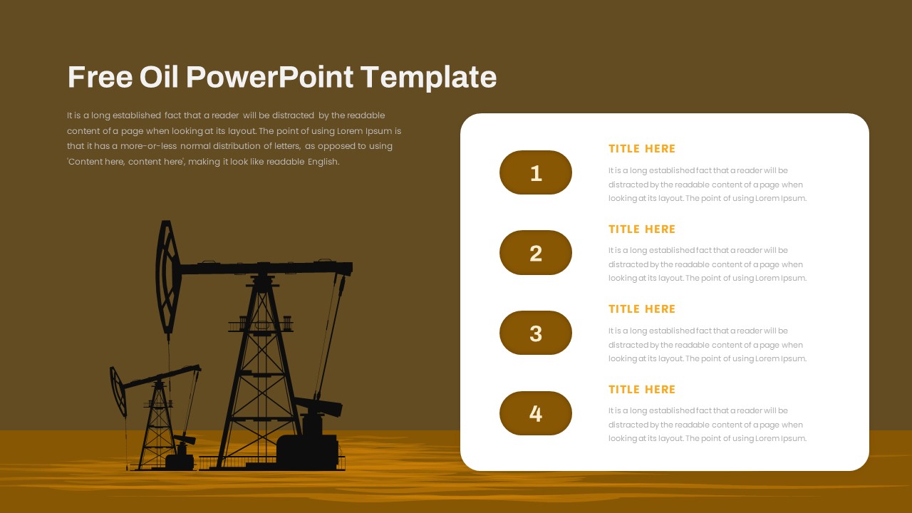 Free Oil PowerPoint Template