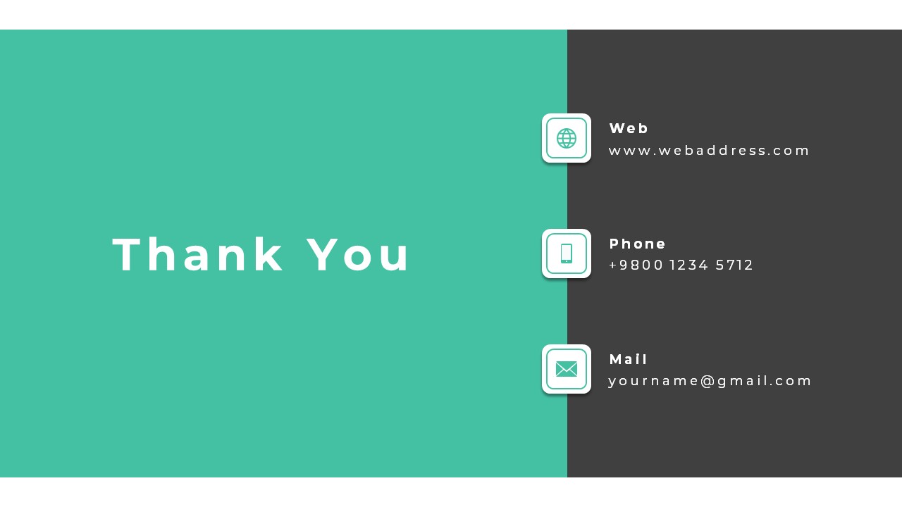 Free Professional Thank You Slide PowerPoint Template