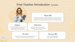 Free Teacher Introduction PowerPoint Template