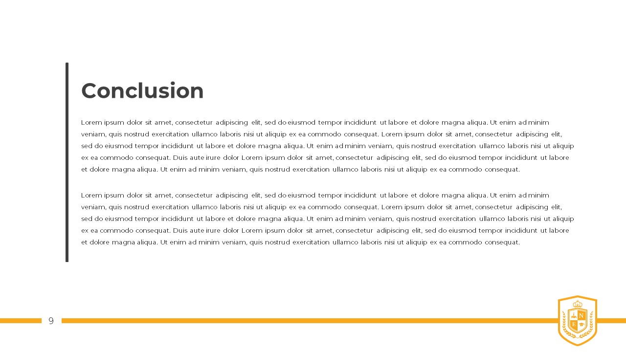 Free University Presentation PowerPoint Template Conclusion