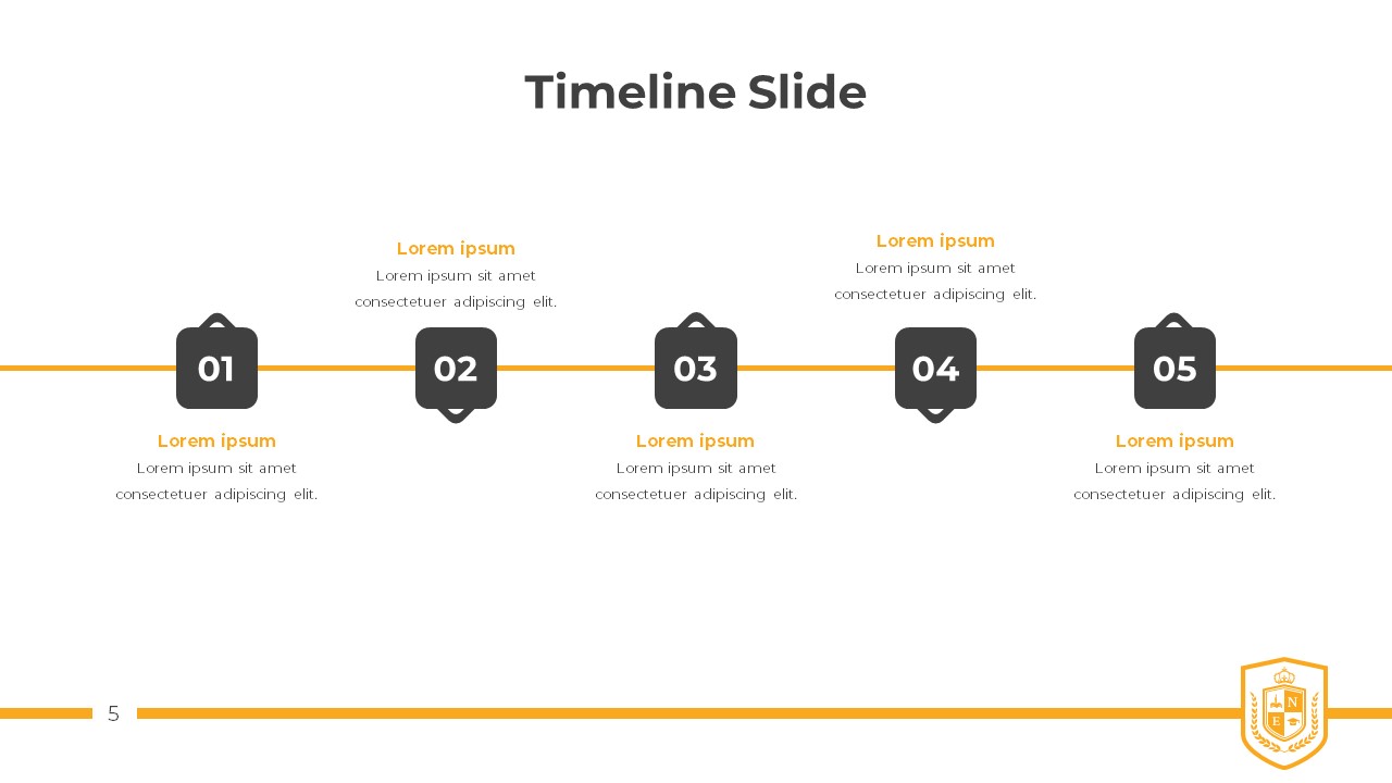 Free University Presentation PowerPoint Template Timeline