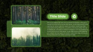 Green Environment PPT Theme Slide