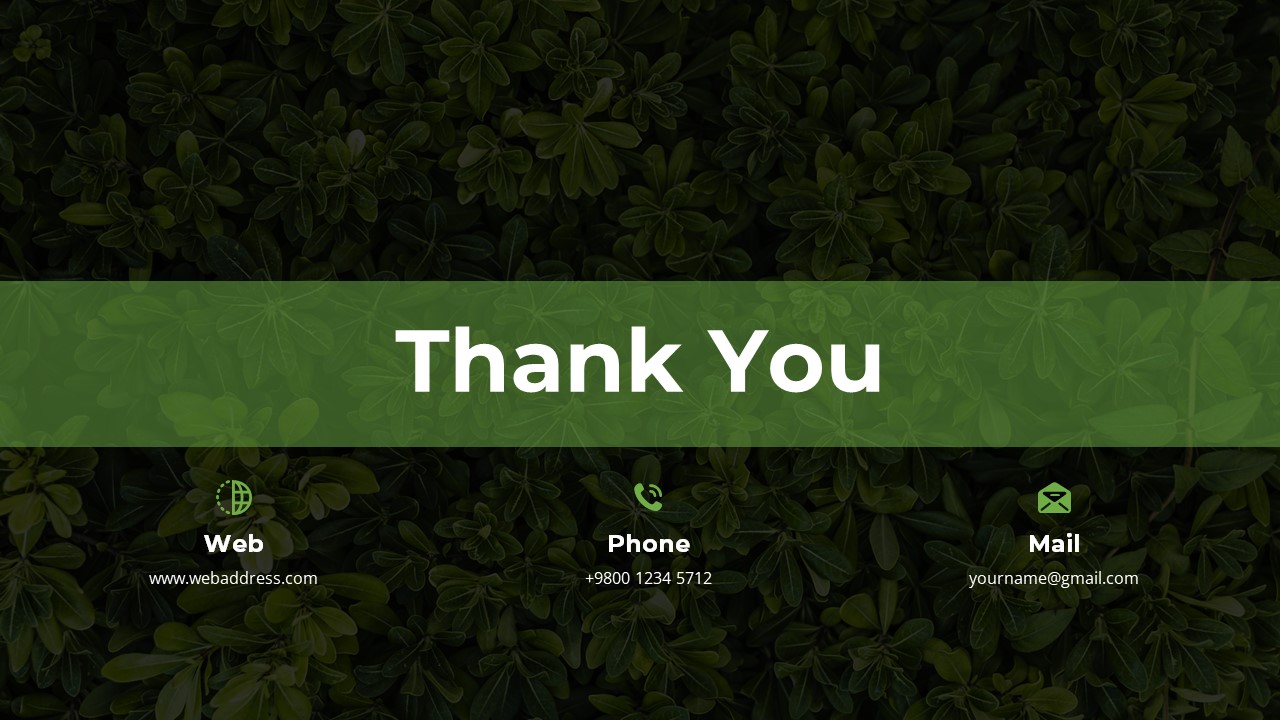 Green Environment PowerPoint Theme Thankyou Slide