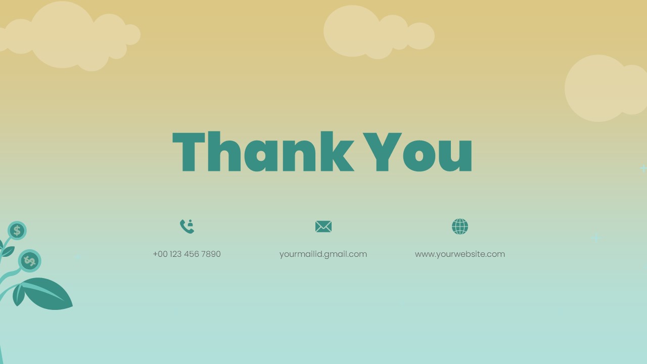 Growth PowerPoint Theme thank you slide