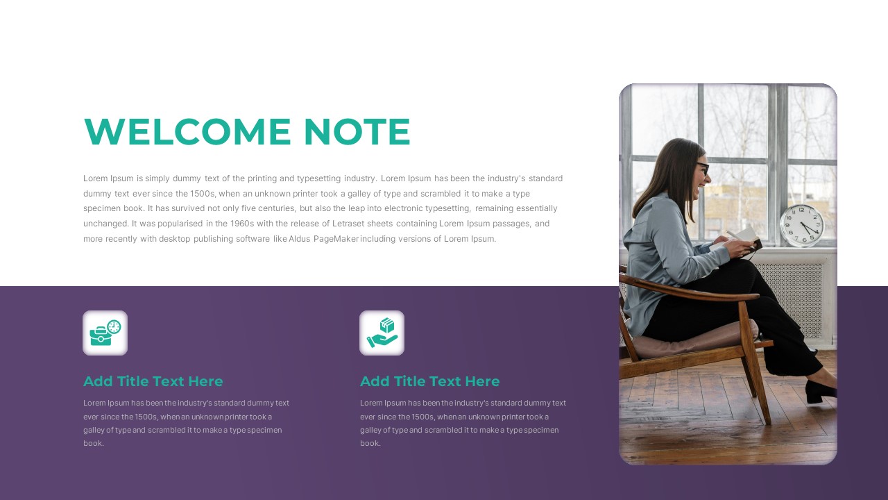 HR Consulting PowerPoint Template Deck welcome note