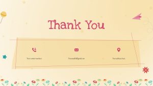 Kindergarten PowerPoint Presentation Theme thank you slide