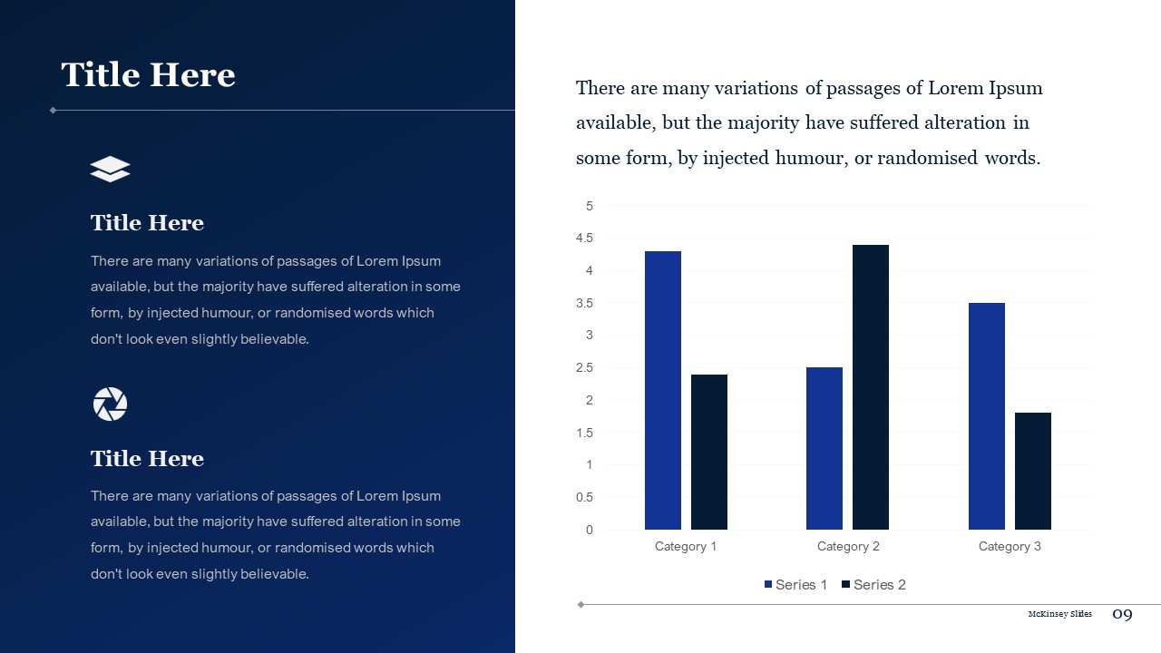 McKinsey PPT Template Bar Chart