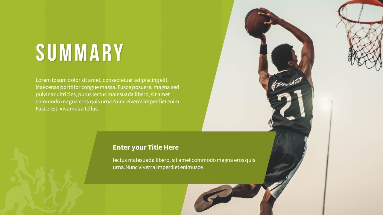 Sports PowerPoint Theme Summary Slide