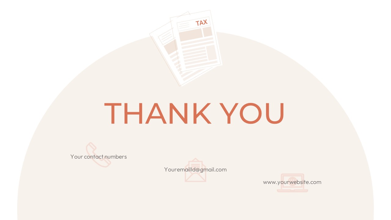 Tax Consulting PowerPoint theme thank you slide